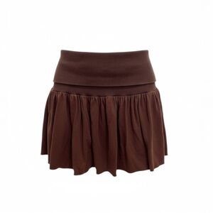 EDC by Esprit Brown Smocked Waist Cotton Peasant Mini Skirt Women’s Size Large